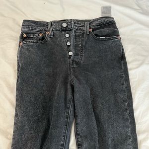 Wedgie Straight Leg - faded black/gray